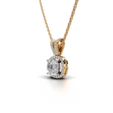 Exquisite Cushion-Cut Diamond Halo Pendant